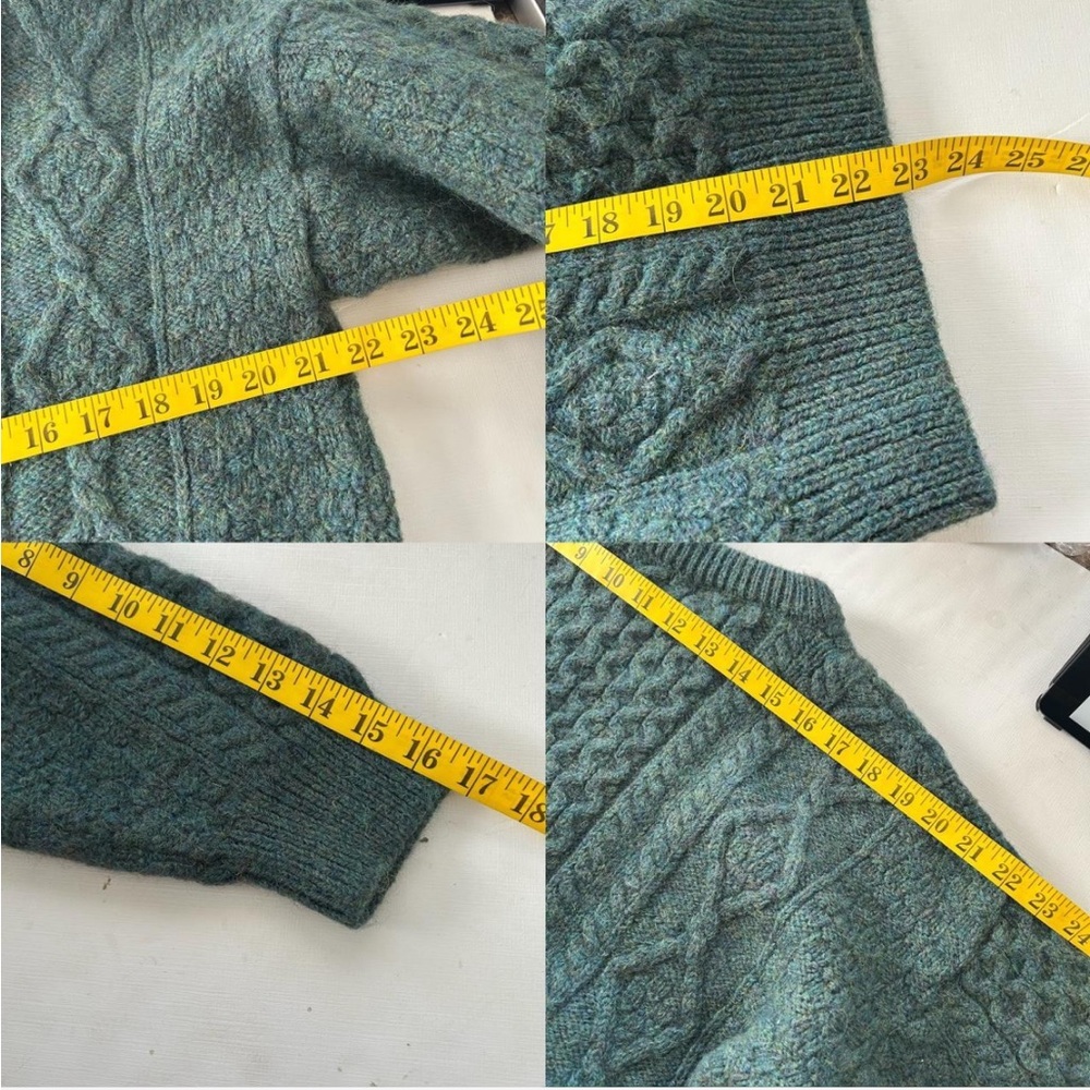 Vintage Aran Crafts 100% Wool Fisherman’s Cable Knit Sweater. - Picture 7 of 8